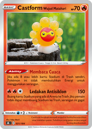 Castform Wujud Matahari
