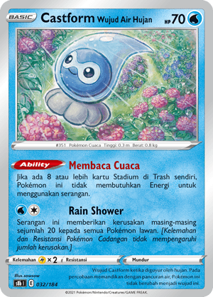 Castform Wujud Air Hujan
