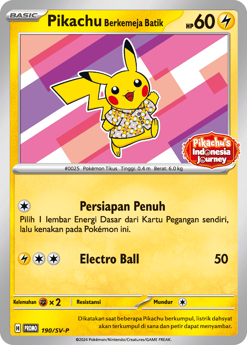 Pikachu Berkemeja Batik